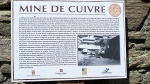 Panneau mine de cuivre