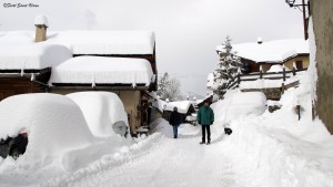 Le village sous la neige