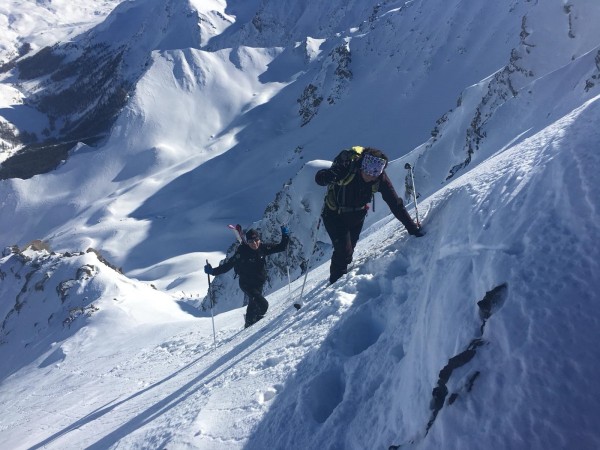 Randonnée ski de rando au départ du chalet soleniou à St Véran