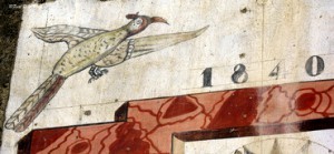 Detail oiseau cadran solaire zarbula
