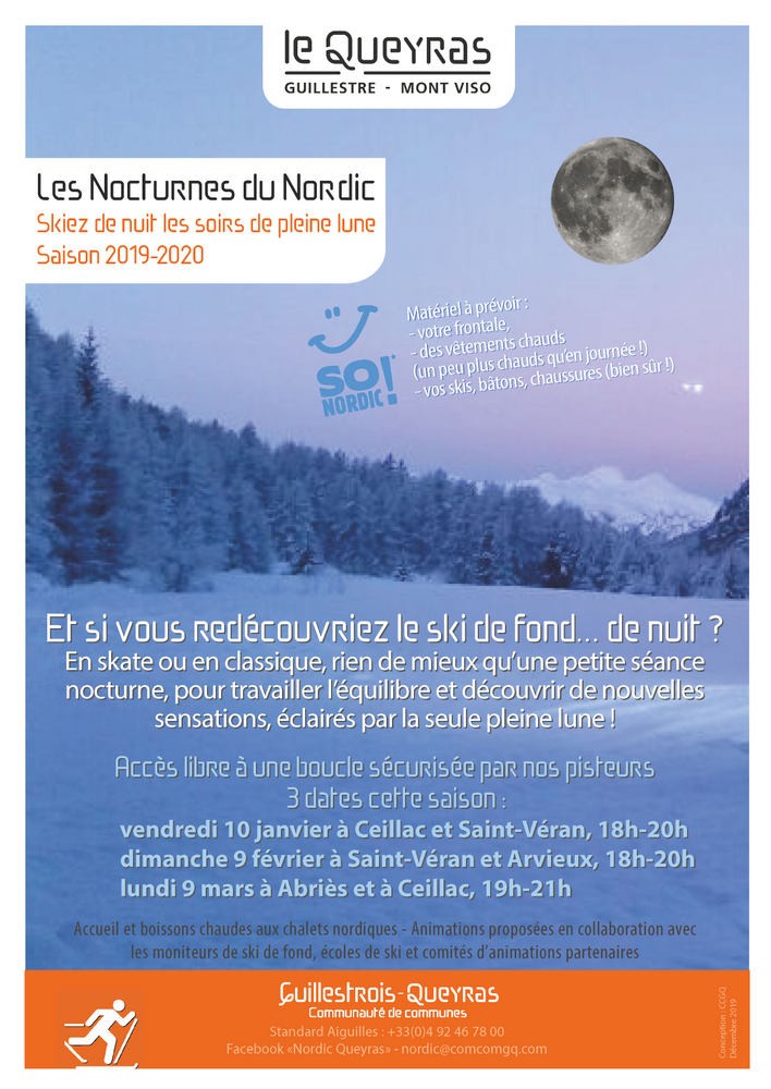 Affiche ski nocturne