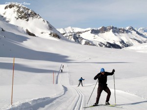 Superbe piste de fond à Saint-Veran