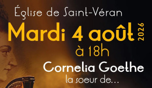 Mardi 4 août : soirée musicale "Cornelia Goethe, la soeur de..."